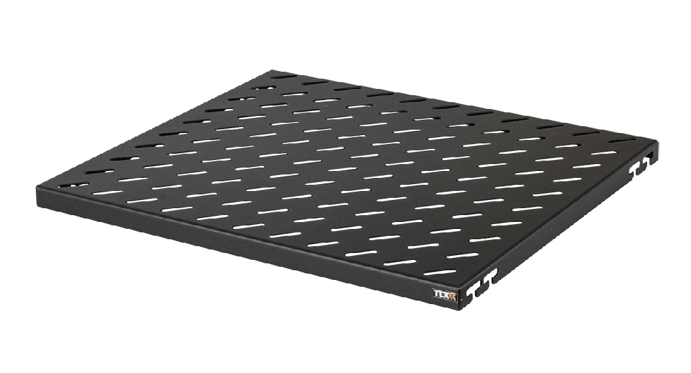 Полка стационарная, Ш482хГ300мм, для шкафа глубиной 450мм, крепеж в комплекте, черная