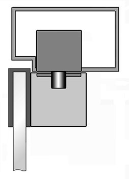 U-адаптер для запорной планки замка ST-DB100M, нержавеющая сталь
