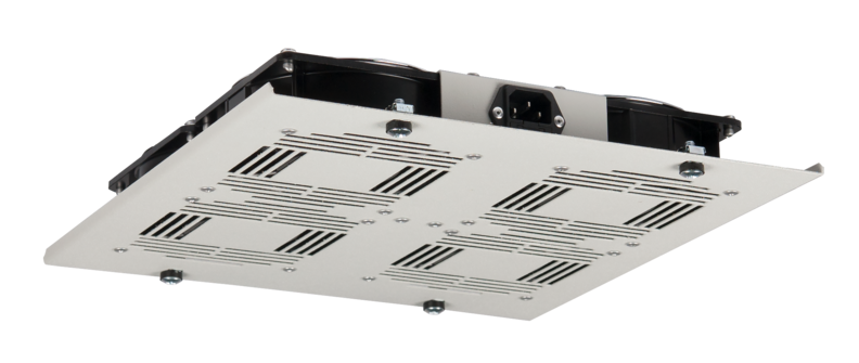 Вентиляторный блок TLK для шкафов серии TFI-R и TWI-R глубиной от 450 мм, 4 вентилятора с терморегулятором, без шнура питания, серый