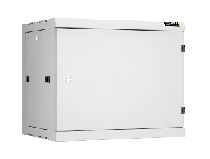 Настенный разборный шкаф TLK 19", 9U, металлическая дверь, Ш600хВ503хГ450мм, 2 пары монтажных направляющих, серый