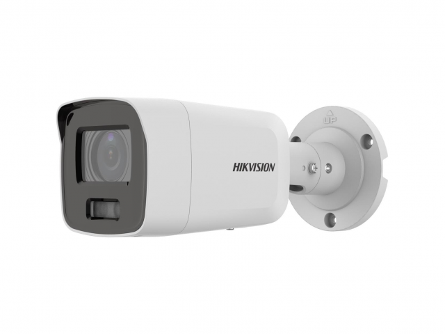 8 Мп уличная цилиндрическая IP-камера с LED-подсветкой до 40м и технологией AcuSense 1/1.2" Progressive Scan CMOS;  объектив 4 мм;