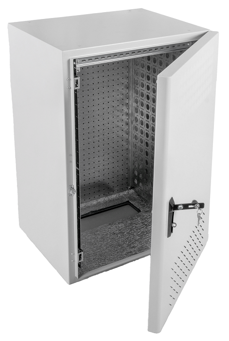 Шкаф уличный всепогодный настенный укомплектованный 18U (Ш600 × Г300), комплектация Т1-IP54/55