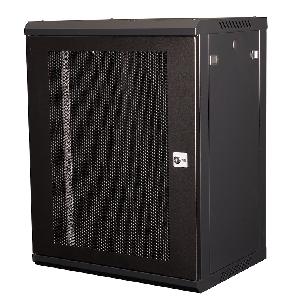 Шкаф 19" телекоммуникационный настенный, 15U 769х600х450 мм, дверь перфорация, черный