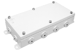 Коробка монтажная общепромышленные, оцинкованная сталь 1,2мм, IP66, 150х300х62 мм, 12 вводов, диаметр присоединяемого кабеля: М20 (8-13), (Р) - резиновый ввод