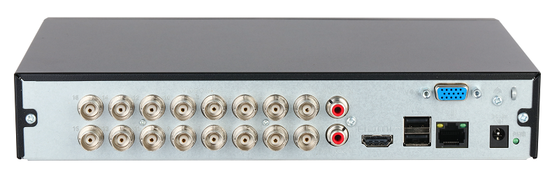 16-канальный HDCVI-видеорегистратор c SMD, Формат видеосигнала: HDCVI, AHD, TVI, IP, CVBS; отображение: до 1080p; запись: 1кн до 1080N@25к/с, 2-16кн 1080N@15к/с ; кодирование: AI-Coding, H.265+, H.265, H.264+, H.264;&nbsp;&nbsp;IP-каналы: до 18 каналов, до 6Мп; накопители: 1 SATA III до 16Тбайт; видеоаналитика: 16кн интеллектуальный детектор движения SMD Plus, интеллектуальный поиск видеовыходы: 1 HDMI, 1 VGA; сеть: 1 RJ45 100Мбит/с; аудиовх/вых: 1/1, двунаправленная аудиосвязь: 16 HDCVI-каналов; питание: 12В(DC)16-канальный HDCVI-видеорегистратор c SMD, HDCVI, AHD, TVI, IP, CVBS; отображение: до 1080p; запись: 1кн до 1080N@25к/с, 2-16кн 1080N@15к/с ; кодирование: AI-Coding, H.265+, H.265, H.264+, H.264;&nbsp;&nbsp;IP-каналы: до 18 каналов, до 6Мп; накопители: 1 SATA III до 16Тбайт; видеоаналитика: 8кн интеллектуальный детектор движения SMD Plus, интеллектуальный поиск видеовыходы: 1 HDMI, 1 VGA; сеть: 1 RJ45 100Мбит/с; аудиовх/вых: 1/1; питание: 12В(DC)