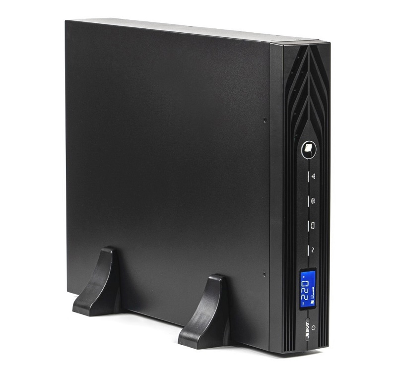 Источник бесперебойного питания 220В,&nbsp;&nbsp;3000ВА (2700 Вт)&nbsp;&nbsp;On-Line, синусоидальная форма выходного напряжения, внешние 6 шт от 40 до 120 Ач, возможность подключения внешних батарейных блоков SKAT BC. Ток заряда АКБ - 6 А, Выходные разъёмы: Schuko - 2 шт, IEC C19 - 1шт