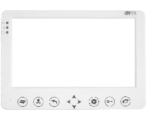 Монитор видеодомофона 7" белый. Hands-Free монитор домофона. 7-дюймовый TFT-дисплей, разрешение экрана 800х480 RGB, акриловая панель , сенсорное управление, детектор движения, часы, автоответчик Поддержка до 4 мониторов в параллель + 2 вызывных  панели  + 2 камеры + 2 ИК-датчика(НО/НЗ).