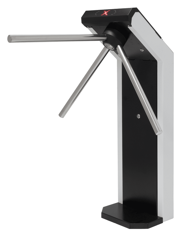 Турникет-трипод электромеханический с закрытой нишей в корпусе. Планки приобретаются отдельно!