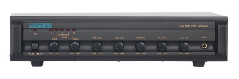 Микшер-усилитель 120 Вт\100В, 3 микр., 2 Aux входа, 1 Aux вых., питание 220В. 483х88х345 мм. 11 кг