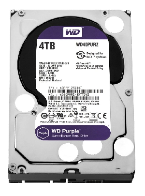 HDD 4Tb Жесткий диск WD40PURZ SATA-III 4Tb Purple (5400rpm) 64Mb 3.5"