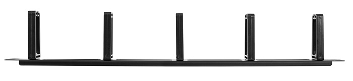 Организатор с 5 кольцами пластиковыми и щеточными вводами, черный