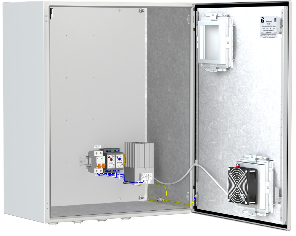 Термошкаф с обогревом и вентиляцией -40°C до +50°C. IP55. 600x760x350мм.