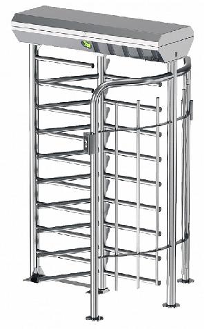 ПОЛНОРОСТОВОЙ роторный Турникет, Габариты: 1400х1395х2220. эл/мех&nbsp;&nbsp;Исполнение: нержавеющая сталь, Комплектация: комплект считывателей (EM-Marine), планки 500мм, пульт управления с кабелем, ИК-пульт, всепогодное исполнение, "сухие контакты на плате управления".
