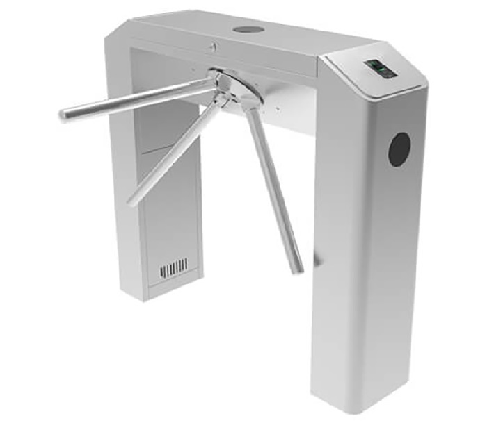 Турникет-трипод тумбовый. Корпус из нержавеющей стали. Индикатор разрешенного направления прохода. Планки «антипаника», вход для кнопки аварийной разблокировки. -28°C - +60°C.,&nbsp;&nbsp;AC 220В/110А,. 1110х980х260мм, длина преграждающих планок 500 мм. Вес 46 кг.