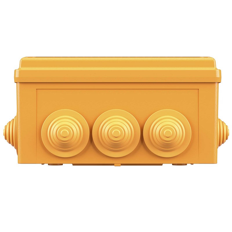 Коробка пластиковая FS с кабельными вводами и клеммниками, IP55, 150х110х70 мм, 5р, 450V, 30A, 16 мм2