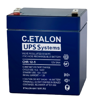 CHR 12-5 - Аккумулятор 5 А/ч 12В, 90х70х107 мм, вес 1,55 кг,  Аккумулятор 5 А/ч 12В, 90х70х107 мм, вес 1,55 кг,