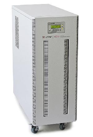 Источник бесперебойного питания напольный, on-line (с двойным преобразованием), чистая синусоида, 6000 ВA (5400 Вт); U-вх.220 В; U-акб.192 В, I-заряд.1…4 А, 16 батарей 12 В 9 А·ч; ЖК-дисплей; клеммное подключение (L, N, PE); холодный старт, совместим с генератором; IP20, t-раб.+5...+40°C, 660х250х572 мм