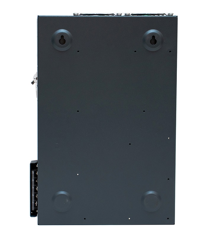 Стабилизатор переменного напряжения инверторный (с двойным преобразованием) однофазный, чистая синусоида; P-нагр.5 кВА/4,5 кВт, U-вх.165…310 В, U-вых.220…230 В (с шагом 1 В), I-вых.23 A; IP20, t-раб. +5…+40°C, 358х246х101 мм