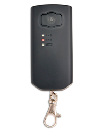 Мобильная тревожная кнопка, 2.5G стандарта GSM/GPRS 900/1800. Квитирование отправки и доставки сообщений до ПЦН с использованием вибромотора. Комплектность: контроллер, сетевой адаптер 5В/1А, АКБ Li-Po 1800 мА⋅ч. 