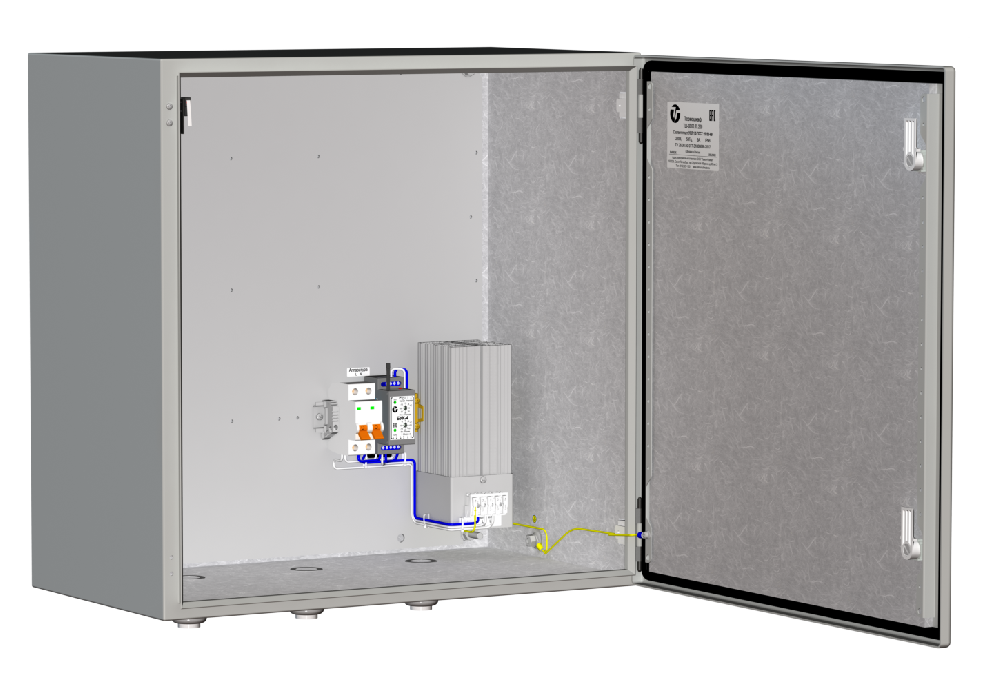 Термошкаф с обогревом -60° до +50°С. IP66. 218 Вт. 220В ± 15% AC, 6A. 600х600х350 мм