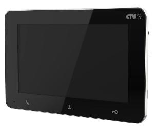 Монитор видеодомофона CVBS черный, 7", 1024х600, до 2 панелей, до 2 видеокамер, SD до 32Gb, стеклянная сенсорная панель управления "Easy Buttons", автоответчик, режим ожидания с индикацией времени, встроенный источник питания