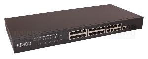 Управляемый (L2+) коммутатор Gigabit Ethernet на 26 портов.Порты: 24 x GE (10/100/1000Base-T) + 2 x GE SFP (1000Base-X), Консольный порт; Уровень управления L2 (Full managed); Поддержка Jumbo Frame 16K, IGMP Snooping; Поддержка режима CCTV: Увеличение расстояния передачи данных и питания до 250м. Монтаж в 19" стойку, крепление в комплекте