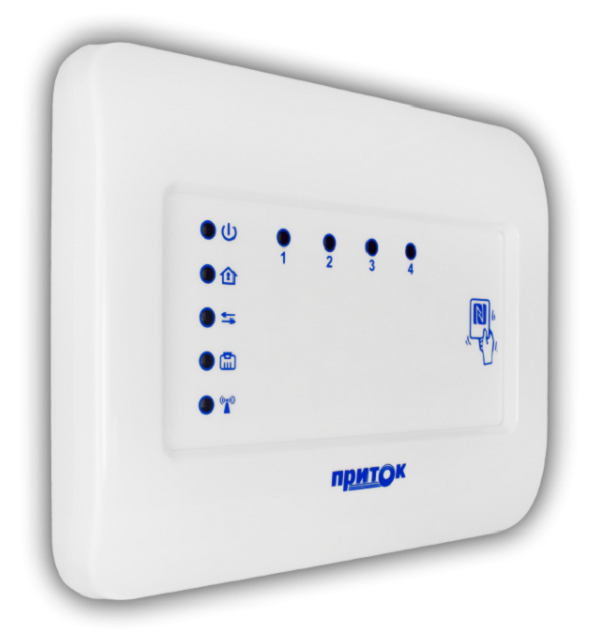 Устройство оконечное объектовое, основной канал Ethernet, без встроенной клавиатуры., 4 шлейфа, Модуль GSM - разъем для установки.