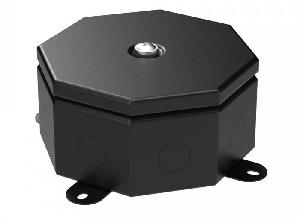 Коробка распределительная металлическая Октагон черная 130х130х63 (9 шт/кор)