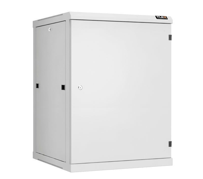 Настенный разборный шкаф TLK 19", 6U, металлическая дверь, Ш600хВ370хГ450мм, 2 пары монтажных направляющих, серый
