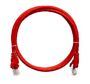 Патч-корд 1 метр, U/UTP 4 пары, Кат.5е,  LSZH,  2хRJ45/8P8C, T568B, Molded, красный,
