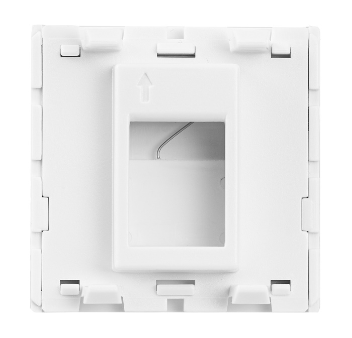 Адаптер 45х45 мм для модуля Keystone, 1 порт, шторка, белый