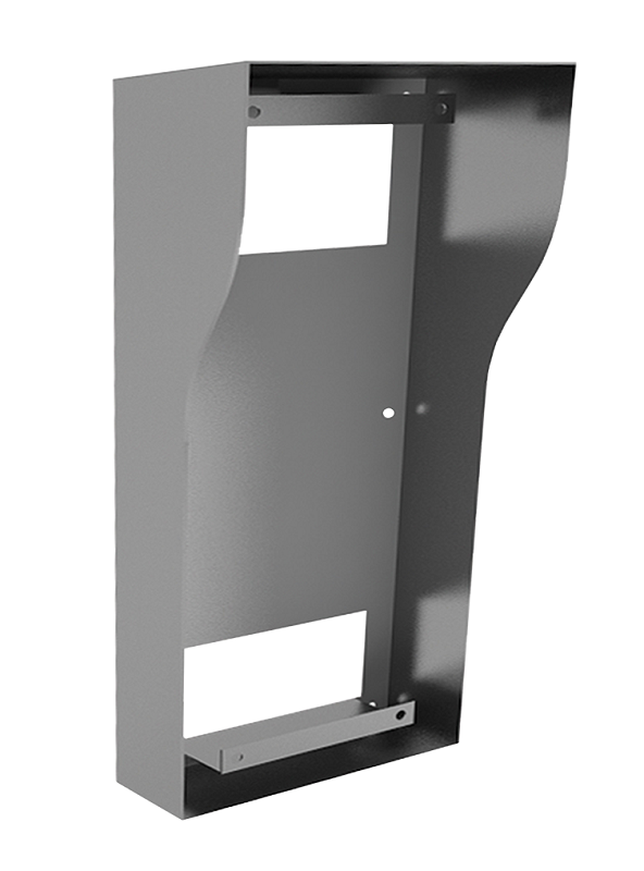 Кронштейн для накладного монтажа с козырьком для многоквартирных панелей серии AА-14. 184x406.3x107мм