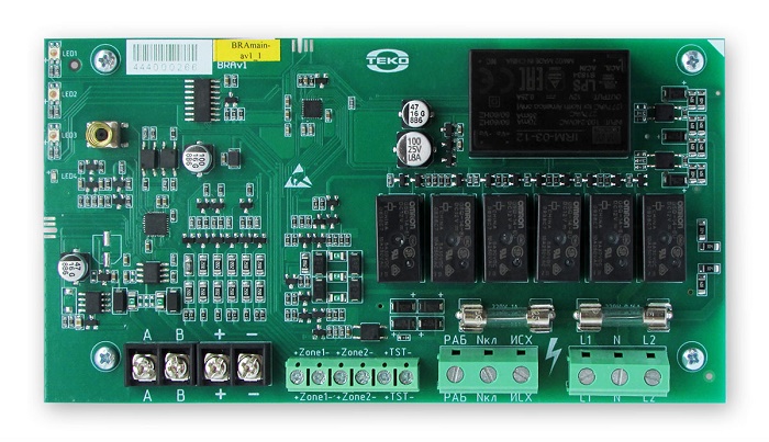 Блок реле адресный для ППКОП Астра-812 Pro, Астра-8945 Pro, управление и контроль клапанов противодымной вентиляции, огнезадерживающих клапанов общеобменной вентиляции, дренчерных клапанов