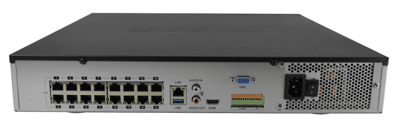 Сетевой видеорегистратор для IP-видеокамер с PoE под управлением TRASSIR на базе ОС Linux. Регистрация и воспроизведение до 16 IP видеокамер (суммарный поток до 256 Мбит/сек). Разрешение записи до 12 MП. Вывод видео с разрешением до 4K. Поддержка кодеков H.264, H.264+, H.265, H.265+. Установка до 4-х HDD/SSD 3.5". Offload-аналитика.