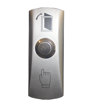 Кнопка выхода накладная, металлическая, контакты Н.О., 36В 3А, -40 - +50, IP44, 80х30х24мм