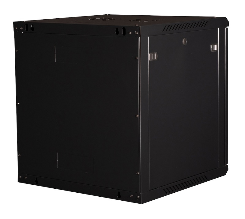 Шкаф 19" телекоммуникационный настенный, 12U 635х600х600 мм, дверь металл, черный