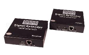 Комплект (передатчик + приемник) для передачи HDMI, ИК управления, RS232 по сети Ethernet. Расстояние передачи "точка-точка" до 200м.