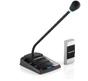 Дуплексное переговорное устройство "клиент-кассир" с возможностью переключения в режим «Симплекс» и выходом для записи переговоров. В комплекте идёт пульт кассира, панель абонента и блок питания.