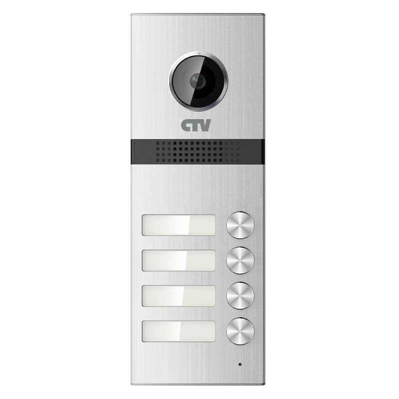 Вызывная панель для видеодомофона на 4 абонента, AHD-H/AHD-M/ CVBS, 1080p, 115°, тонкий корпус из алюминиевого сплава, подсветка кнопки вызова, встроенная ИК-подсветка