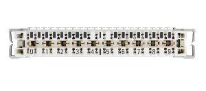 Плинт NIKOMAX 10 пар, Кат.3 (Класс C), 16МГц, контакты типа KRONE, размыкаемый, маркировка 0...9, крепление под кронштейн, белый, уп-ка 10шт.