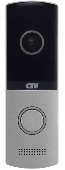 Вызывная панель для видеодомофона, AHD-H/AHD-M/ CVBS, 1080p, 115°, металличесикй корпус с акриловым покрытием, подсветка кнопки вызова, встроенный блок управления замком (БУЗ), уголок и козырек в комплекте, цв. серебро