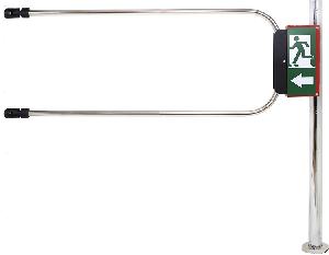 Калитка аварийного выхода с электромагнитом, нержавеющая сталь, в комплекте стойка 1000 х D50 мм и створка 1200 х D25 мм.