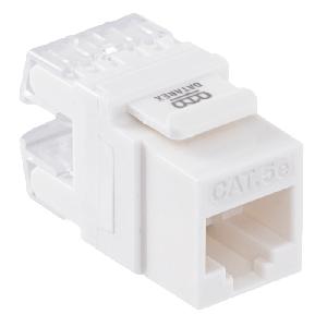 Модуль Keystone кат.5e, UTP, 1xRJ45, T568A/B, 180, белый