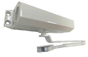 Доводчик дверной для двери весом до 80 кг, рычаг с квадратным отверстием, цвет: белый. Температура застывания гидравлической жидкости&nbsp;&nbsp;-60°С