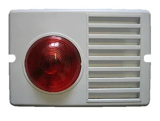 Оповещатель свето-звуковой, пластиковый корпус, раздельное включение свето-звукового сигнала, 18…30 В, 20 мА световой, 30 мА звуковой потреб. ток, 85…105 дБ, 146x100x35 мм, цвет красный или синий, IP33,&nbsp;&nbsp;-40°...+55°С