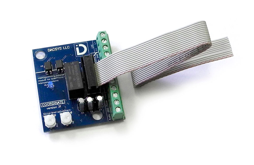 Модуль сопряжения индивидуального видеодомофона с многоквартирным координатным домофоном (Визит, Цифрал, Элтис, Метаком) с гальванической развязкой