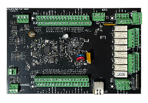 Универсальный контроллер СКД и ОС. Возможность непосредственного подключения до 8 считывателей по Wiegand/OSDP*. 32 вх/вых управления периферийными устройствами. LAN, RS-485, OSDP.