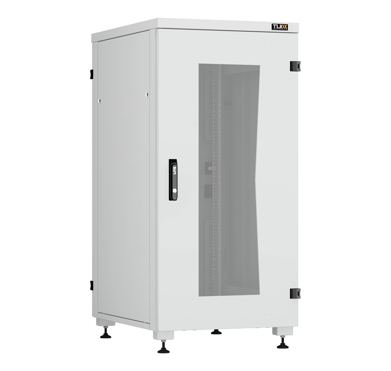 Напольный шкаф серии 19", 18U, металлическая передняя и задняя дверь, цельнометаллические стенки, Ш600хВ974хГ600мм, в разобранном виде, серый