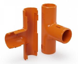 Тройник разборный оранжевый d20 мм (5шт/уп)