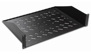 Полка консольная 19", 2U глубина 350мм, нагрузка до 25 кг, черная